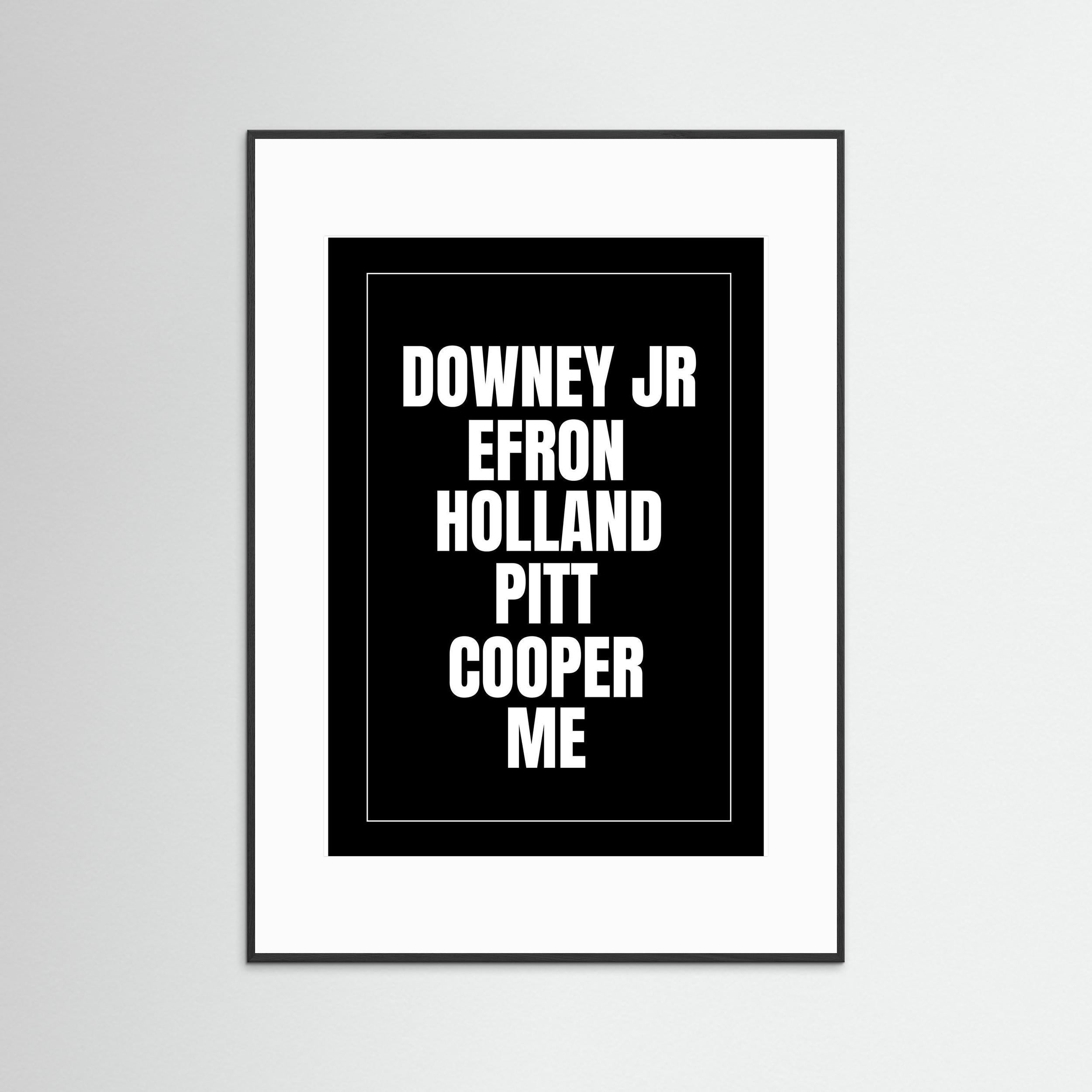 Downey Jr etc. - Black - Framed