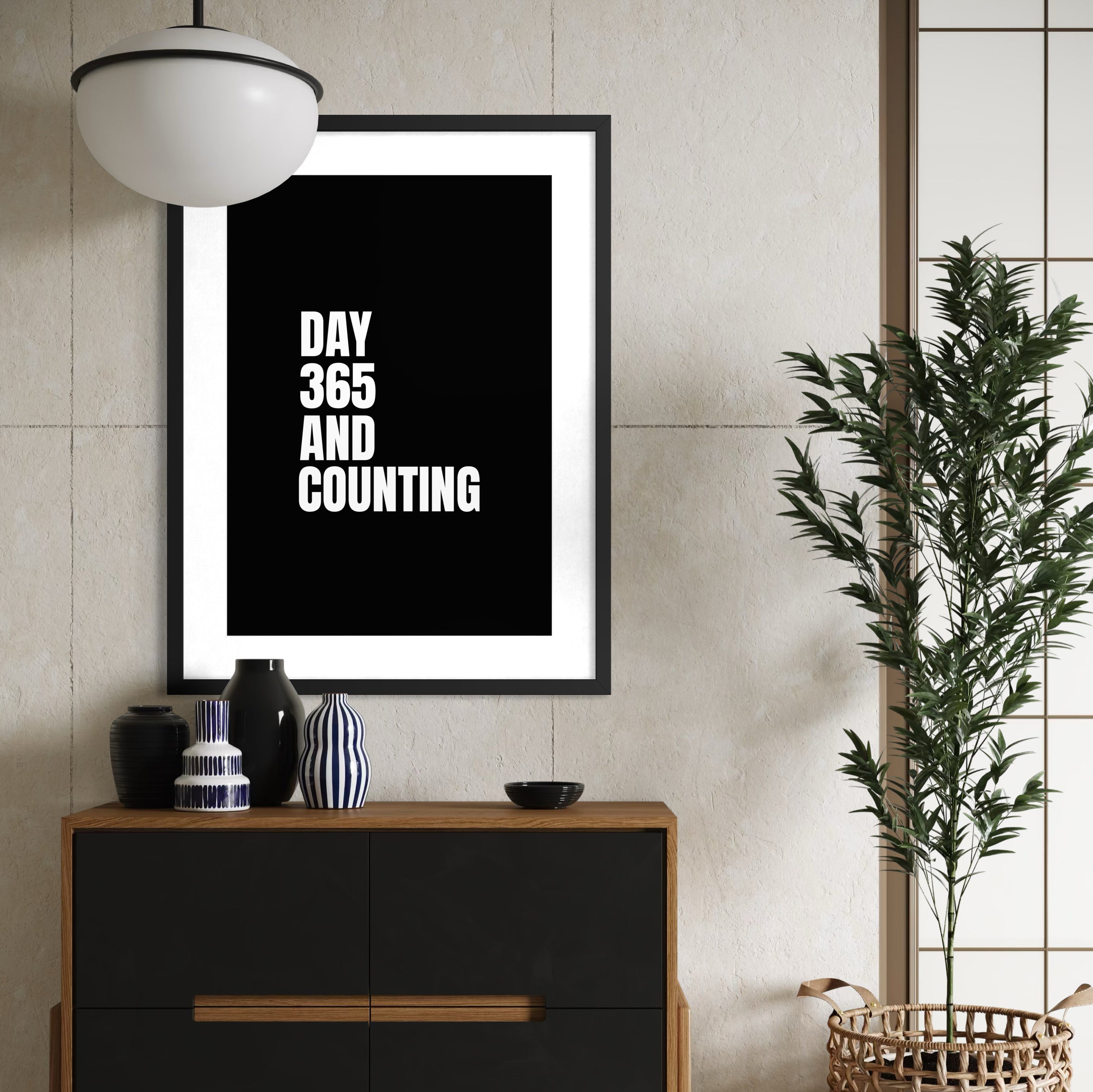 Day 365 - Black - Framed