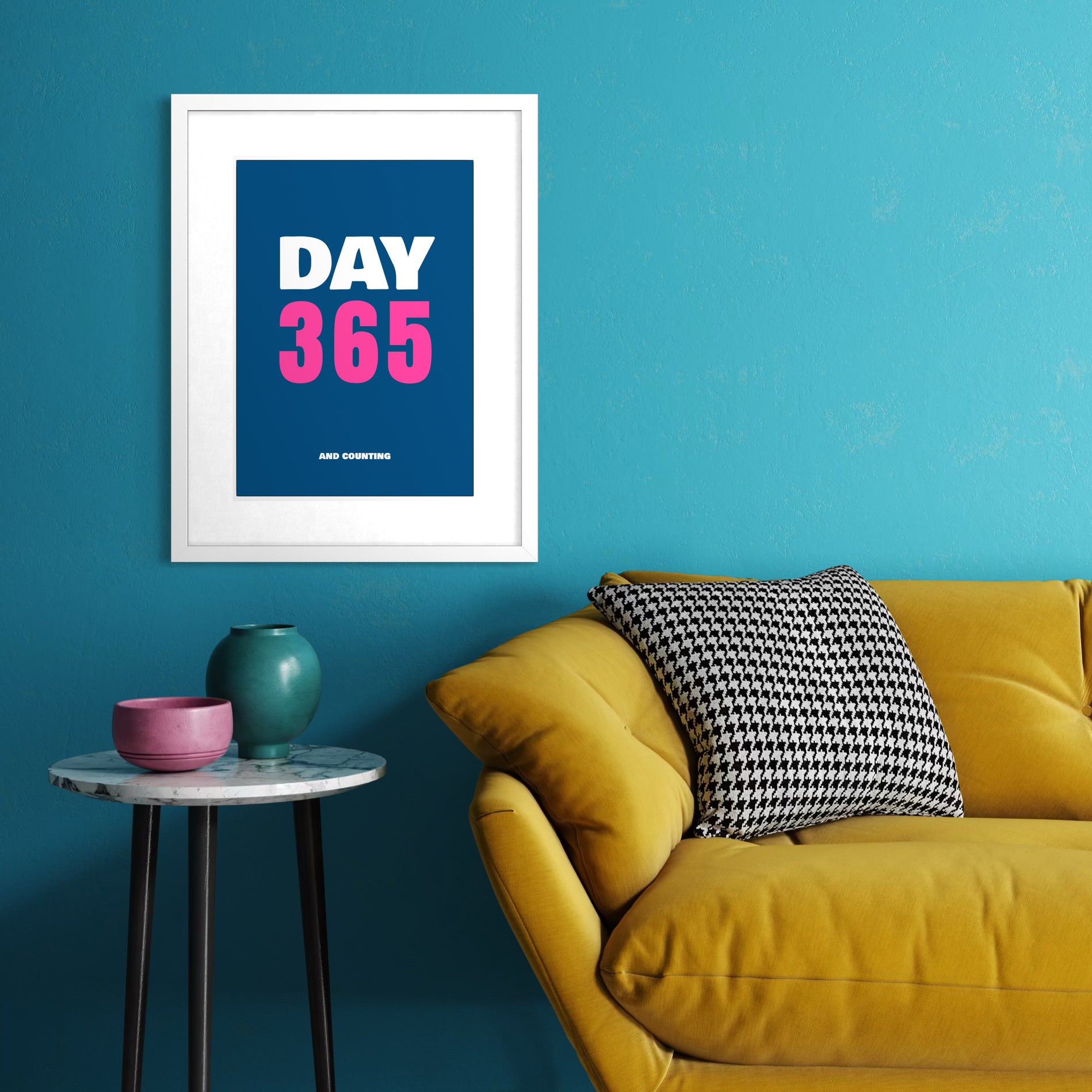 Day 365 - Blue - Framed