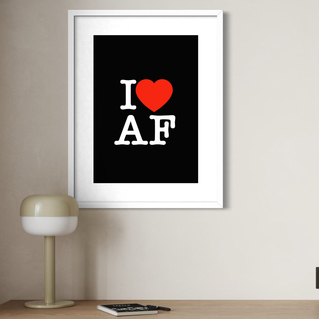 I Heart AF - Black - Framed