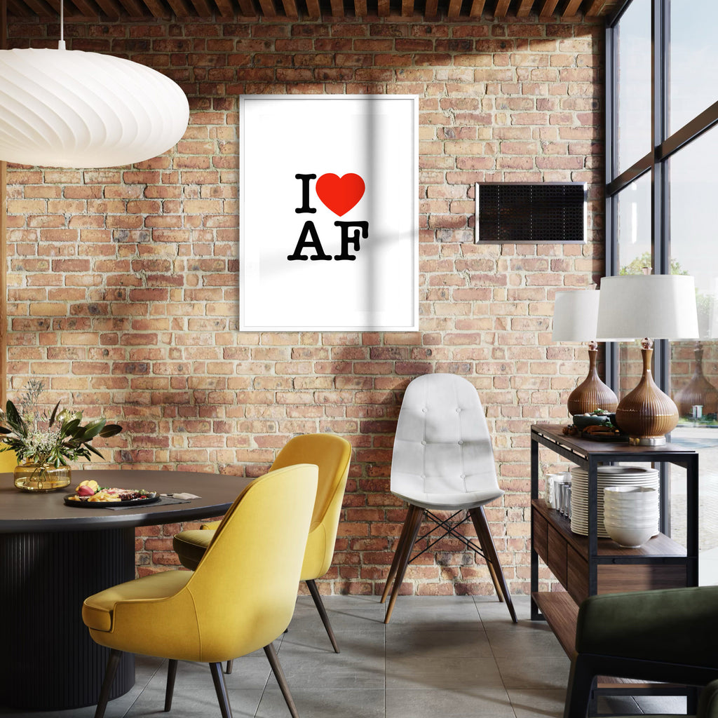 I Heart AF - White - Framed