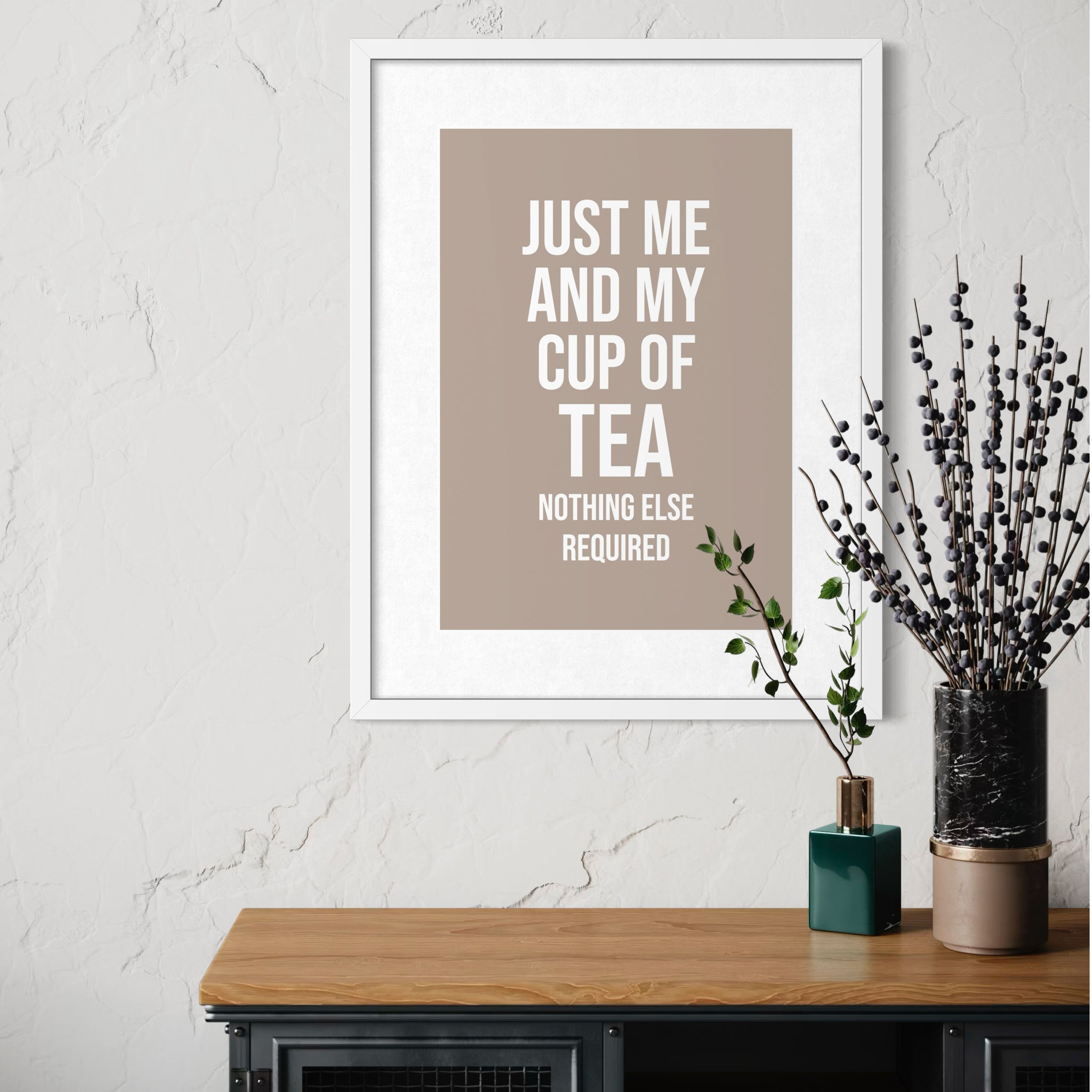 Just Me And My Cup Of Tea - Tetley Brown - Framed