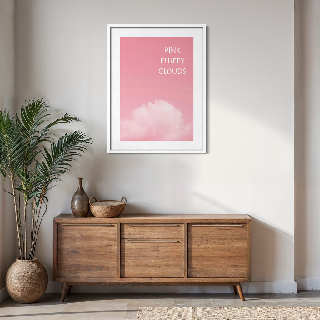 Pink Fluffy Clouds - Framed
