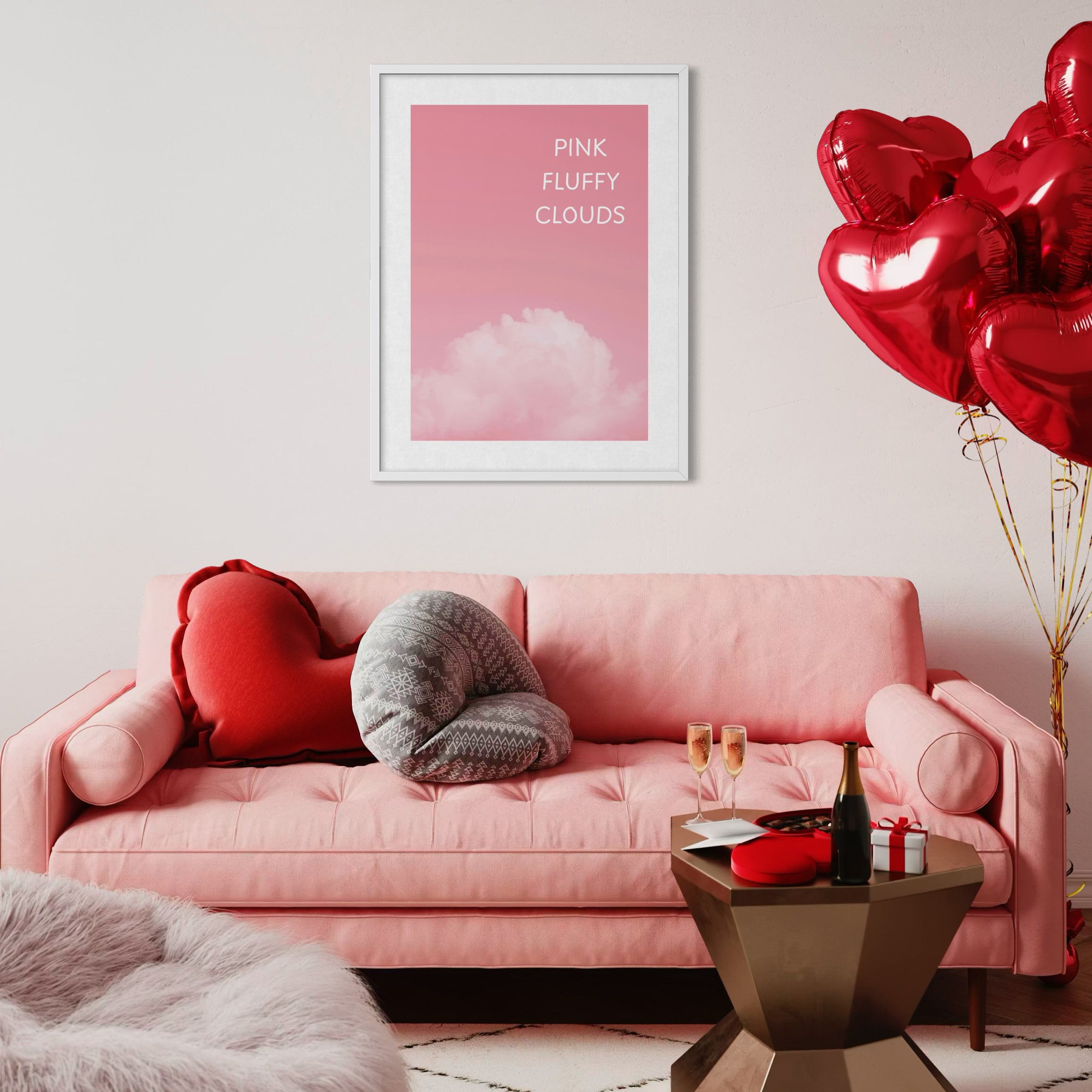 Pink Fluffy Clouds - Print Only