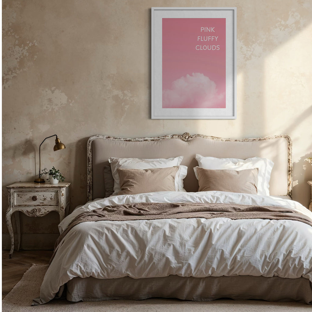 Pink Fluffy Clouds - Framed