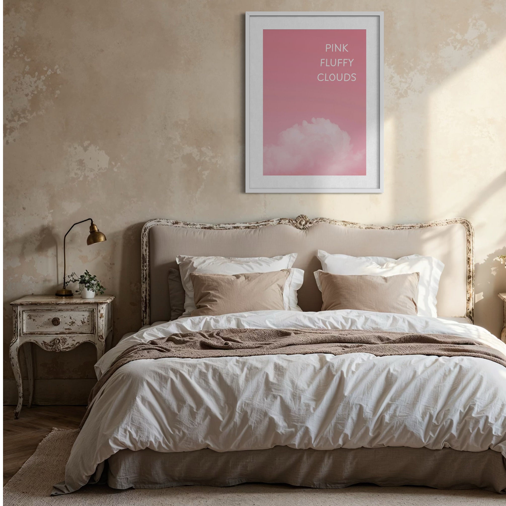 Pink Fluffy Clouds - Framed