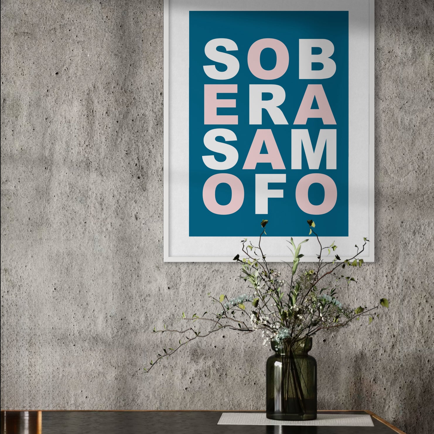 Sober As A Mofo - Framed
