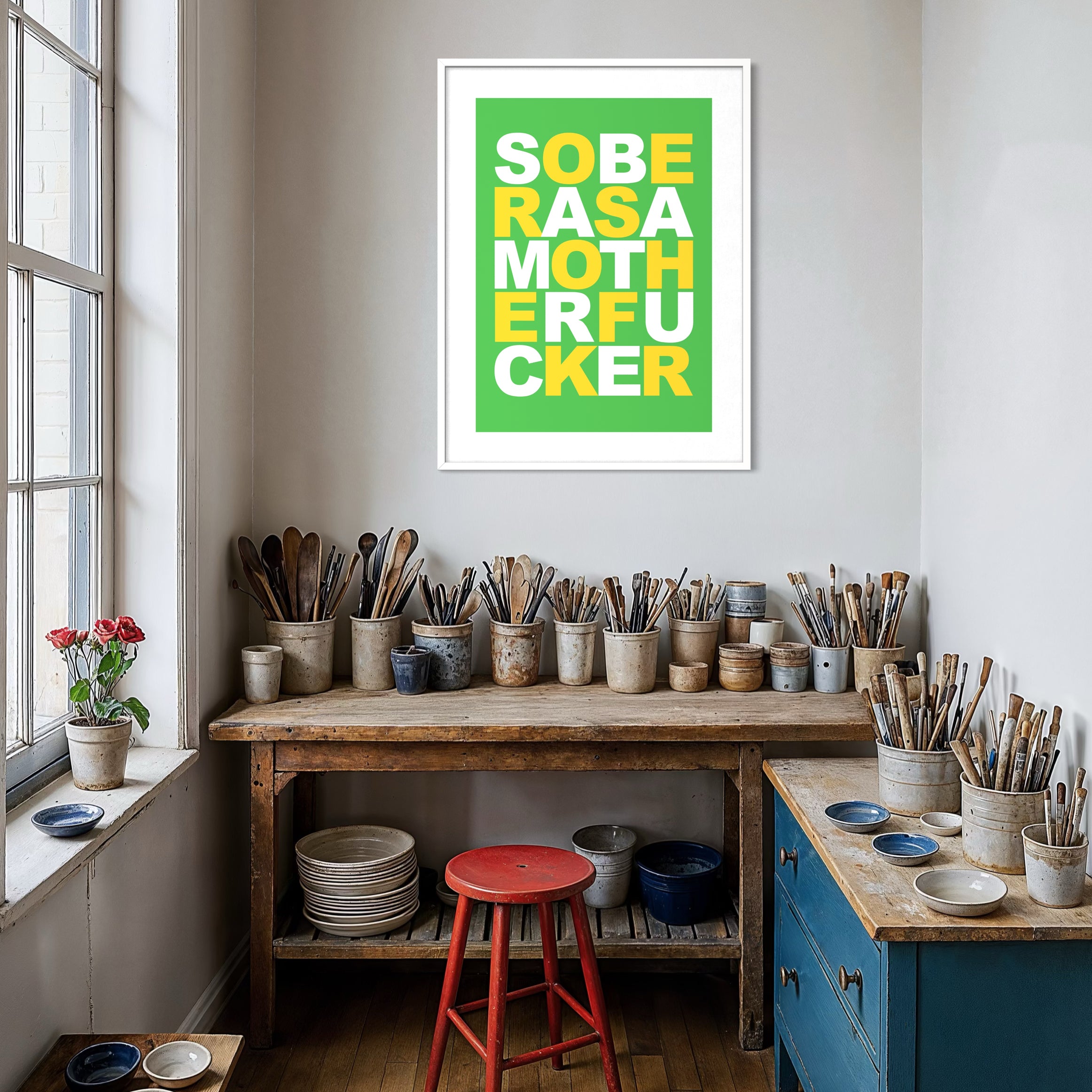 Sober As A - Citrus - Framed