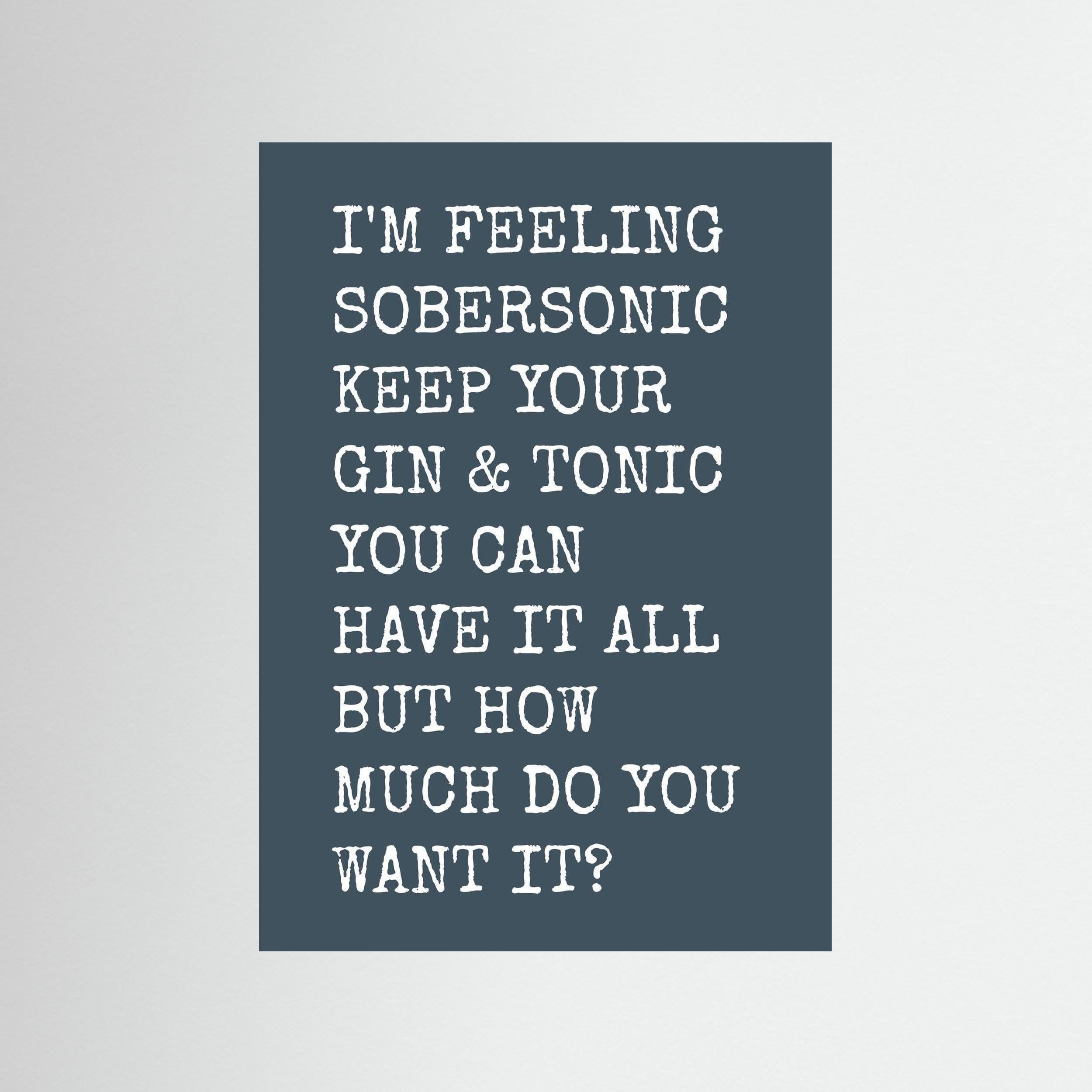 Keep Your Gin & Tonic - Norfolk Blue - Print Only