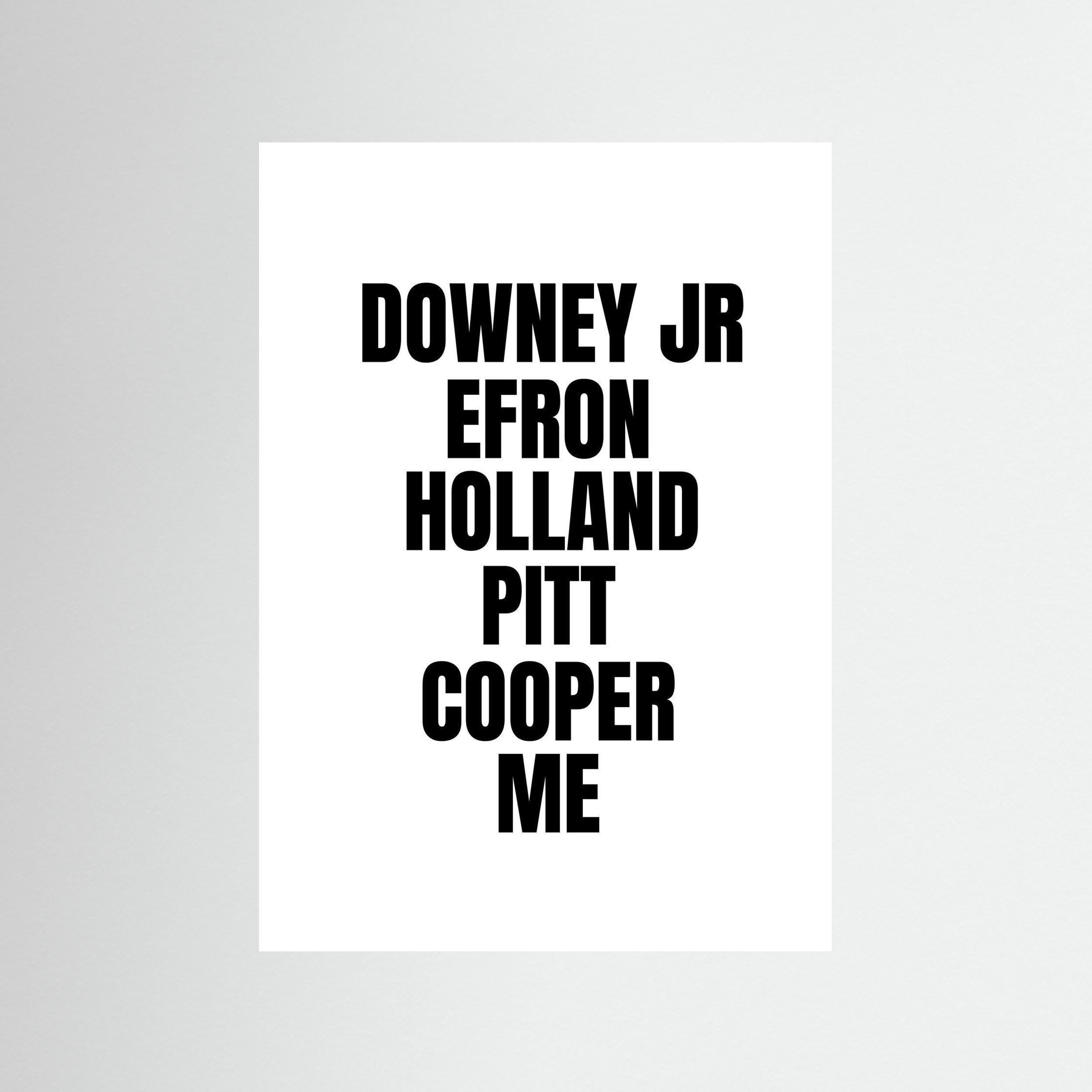 Downey Jr Etc - White - Print Only