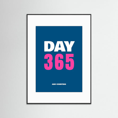 Day 365 - Blue - Framed