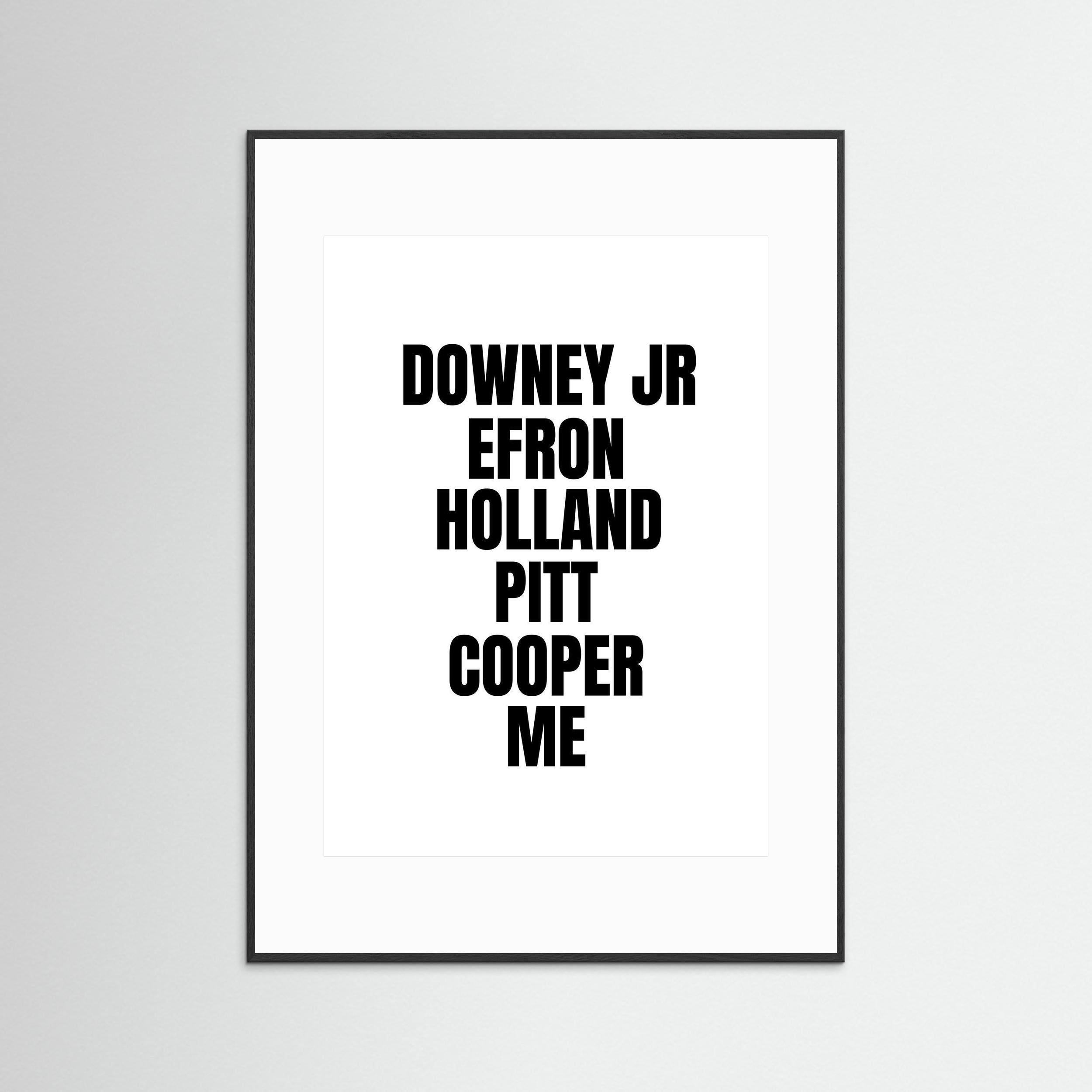 Downey Jr Etc - White - Framed
